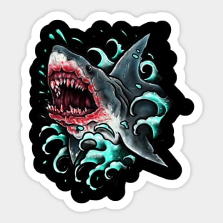 Shark attack Sticker